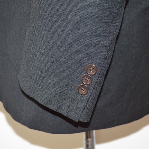 Pronto Uomo 42R Sport Coat Blazer Suit Jacket Blac - Picture 4 of 8